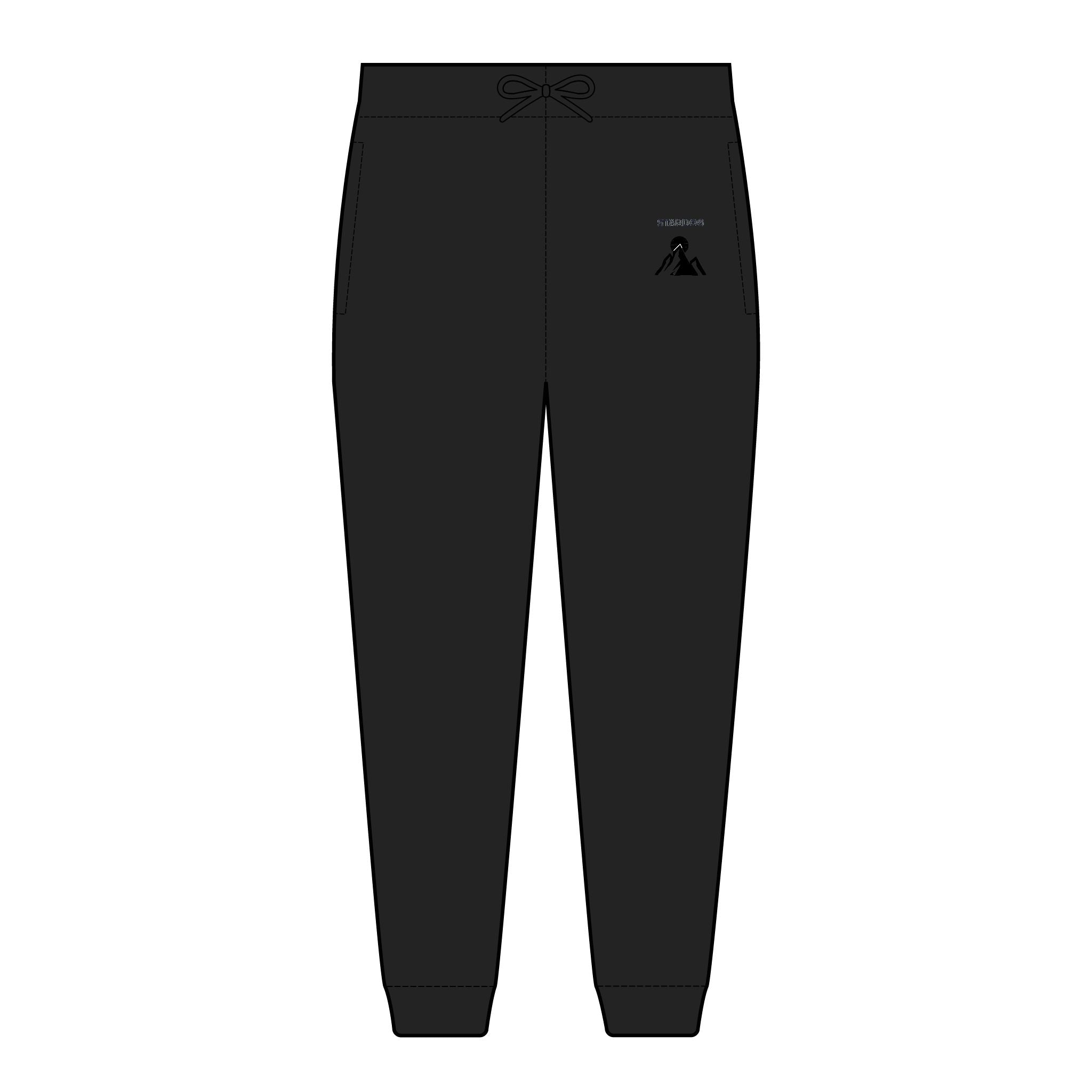 Mens Embroidered Fleece Joggers — Minimal '5' Logo Comfort Sweatpants
