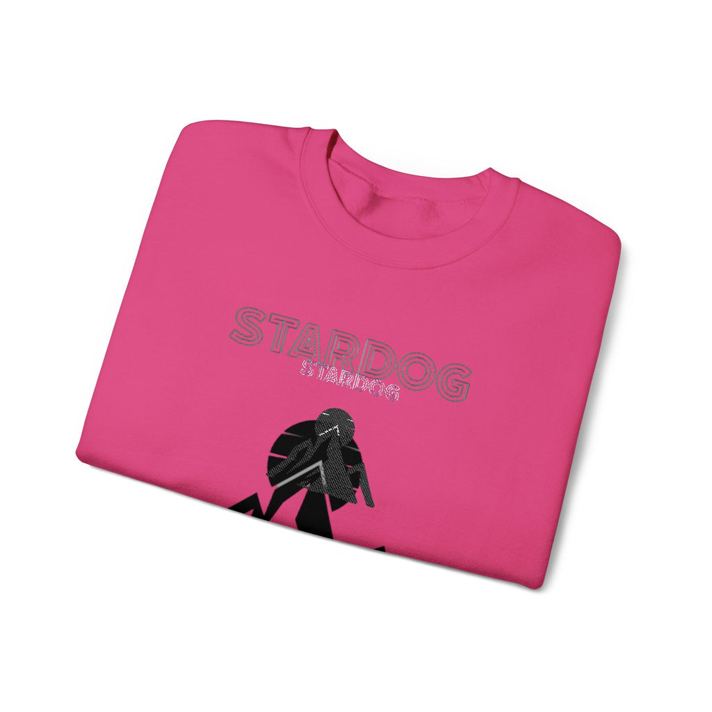 Minimalist 'Stardog' Graphic Sweatshirt — Monochrome Mountain Illustration