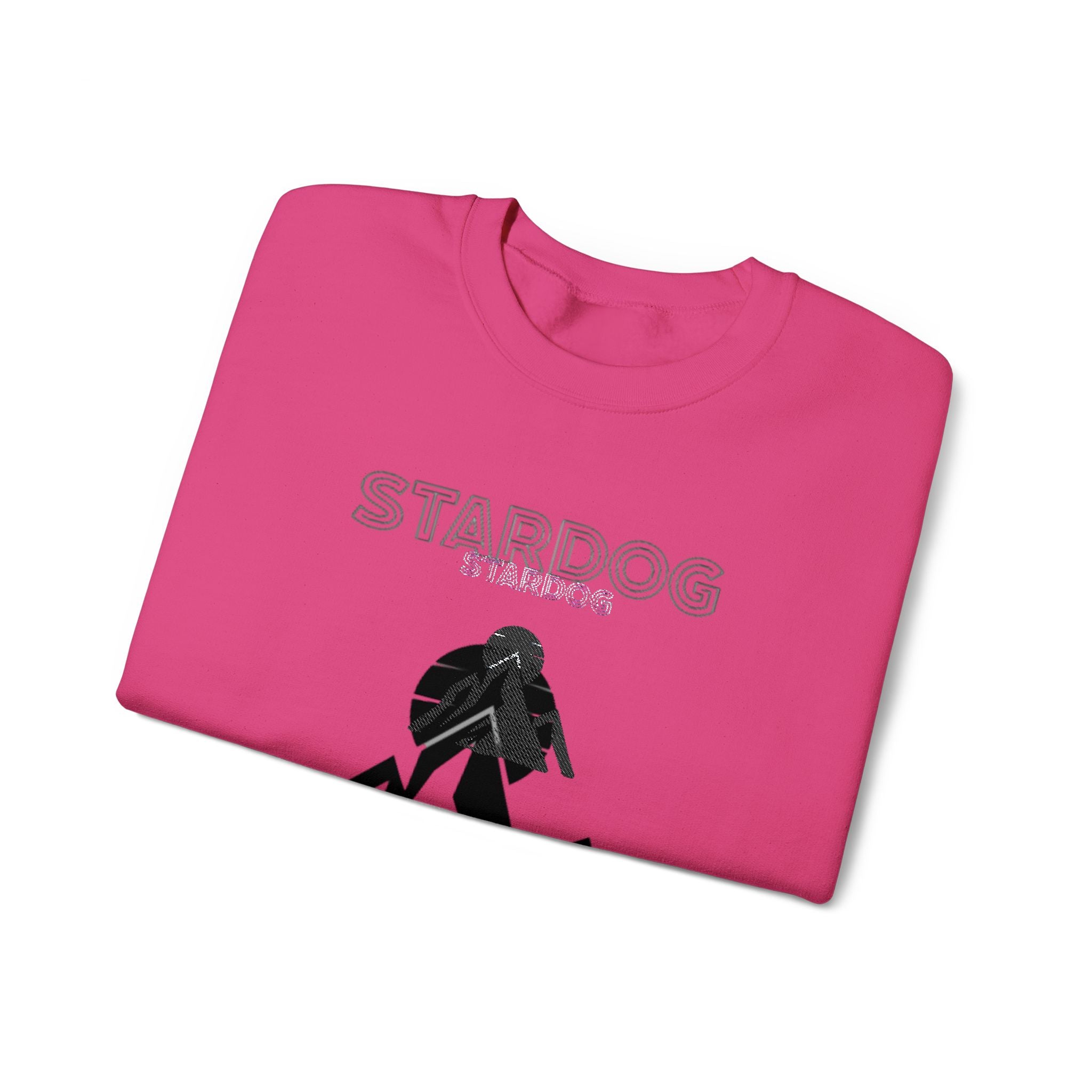 Minimalist 'Stardog' Graphic Sweatshirt — Monochrome Mountain Illustration
