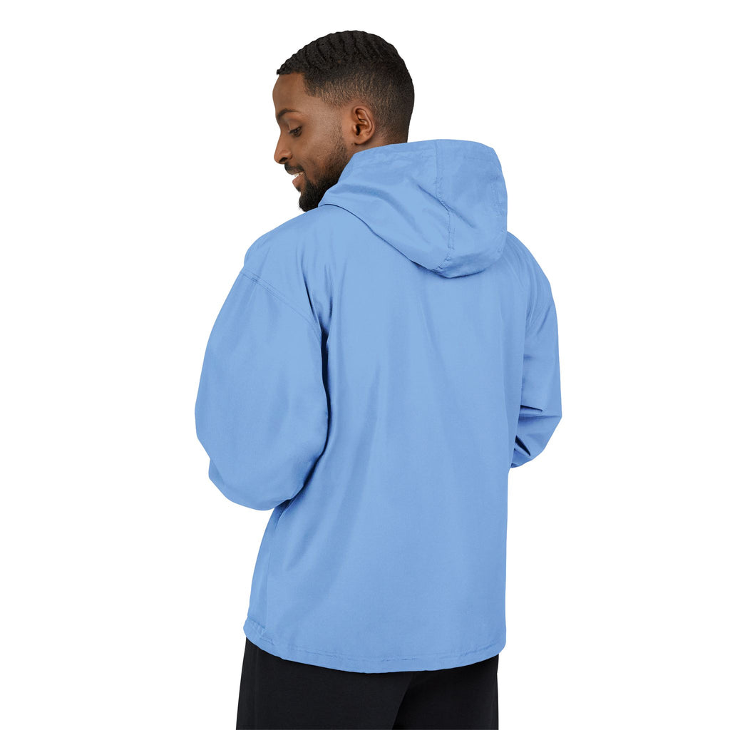 Packable Anorak Jacket — Sunny Yellow Outdoor Windbreaker with Small Graphic