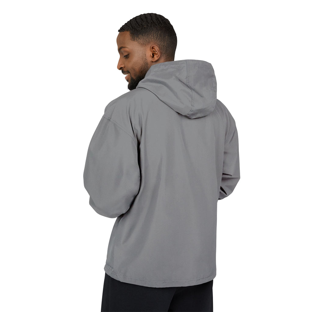 Packable Anorak Jacket — Sunny Yellow Outdoor Windbreaker with Small Graphic