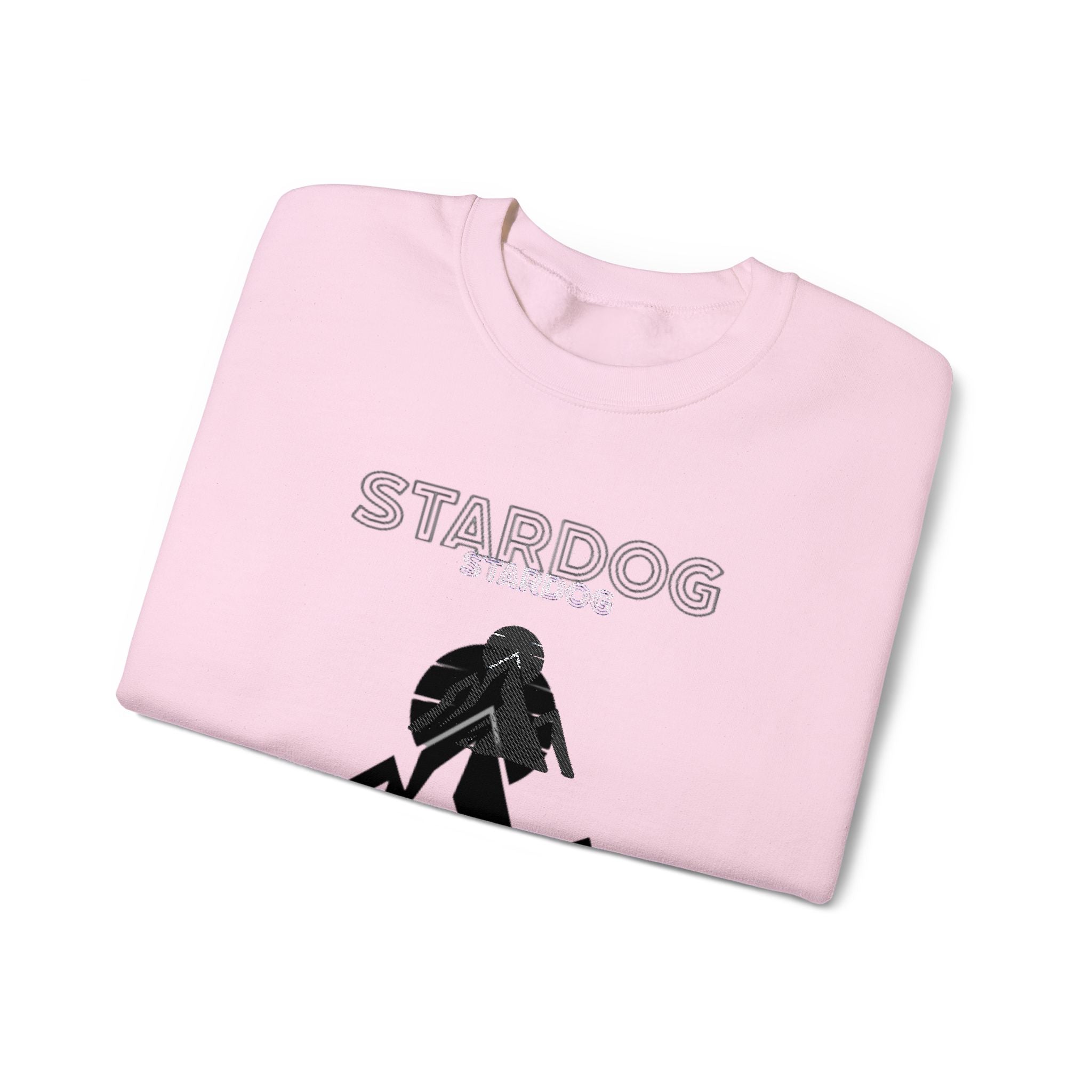 Minimalist 'Stardog' Graphic Sweatshirt — Monochrome Mountain Illustration