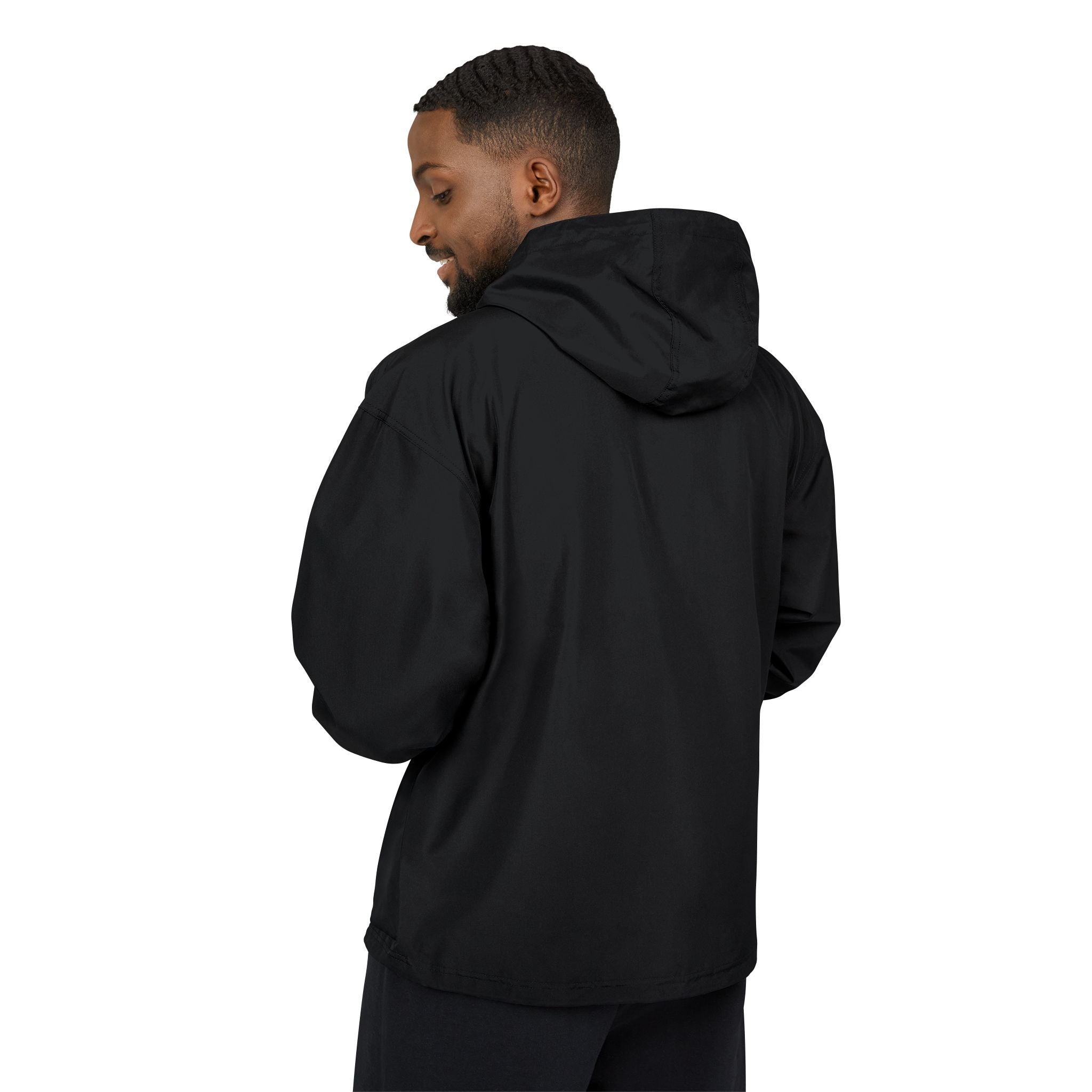 Packable Anorak Jacket — Sunny Yellow Outdoor Windbreaker with Small Graphic
