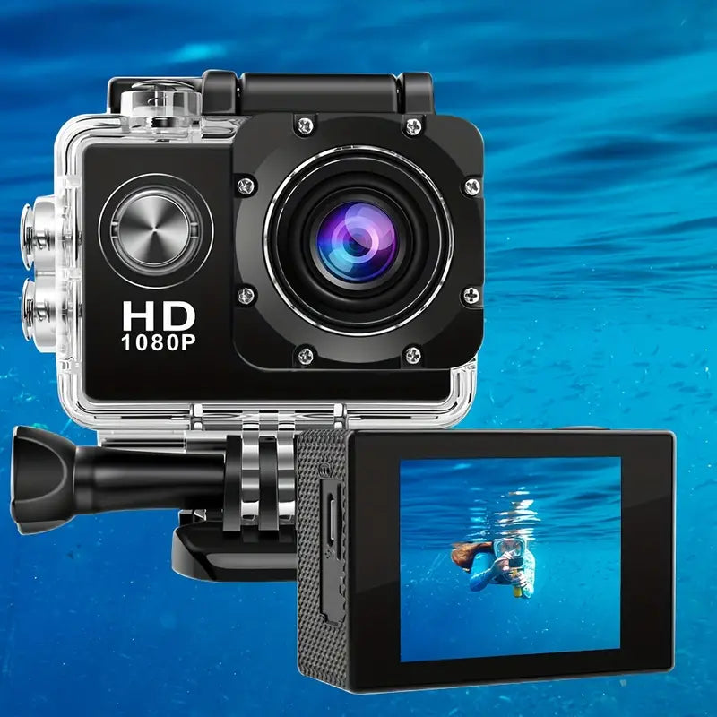 HD 1080P Sport Action Camera with 2-inch LCD Screen and Waterproof Housing-2