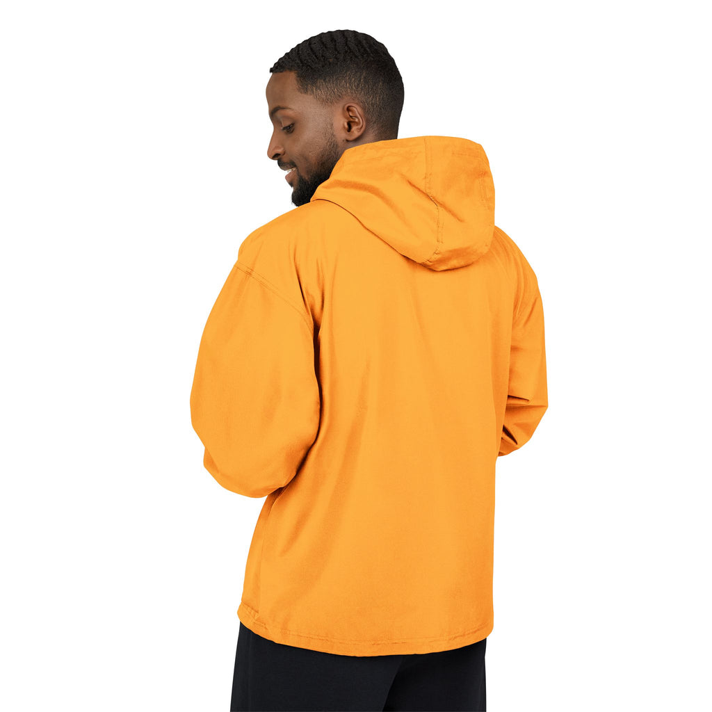 Packable Anorak Jacket — Sunny Yellow Outdoor Windbreaker with Small Graphic