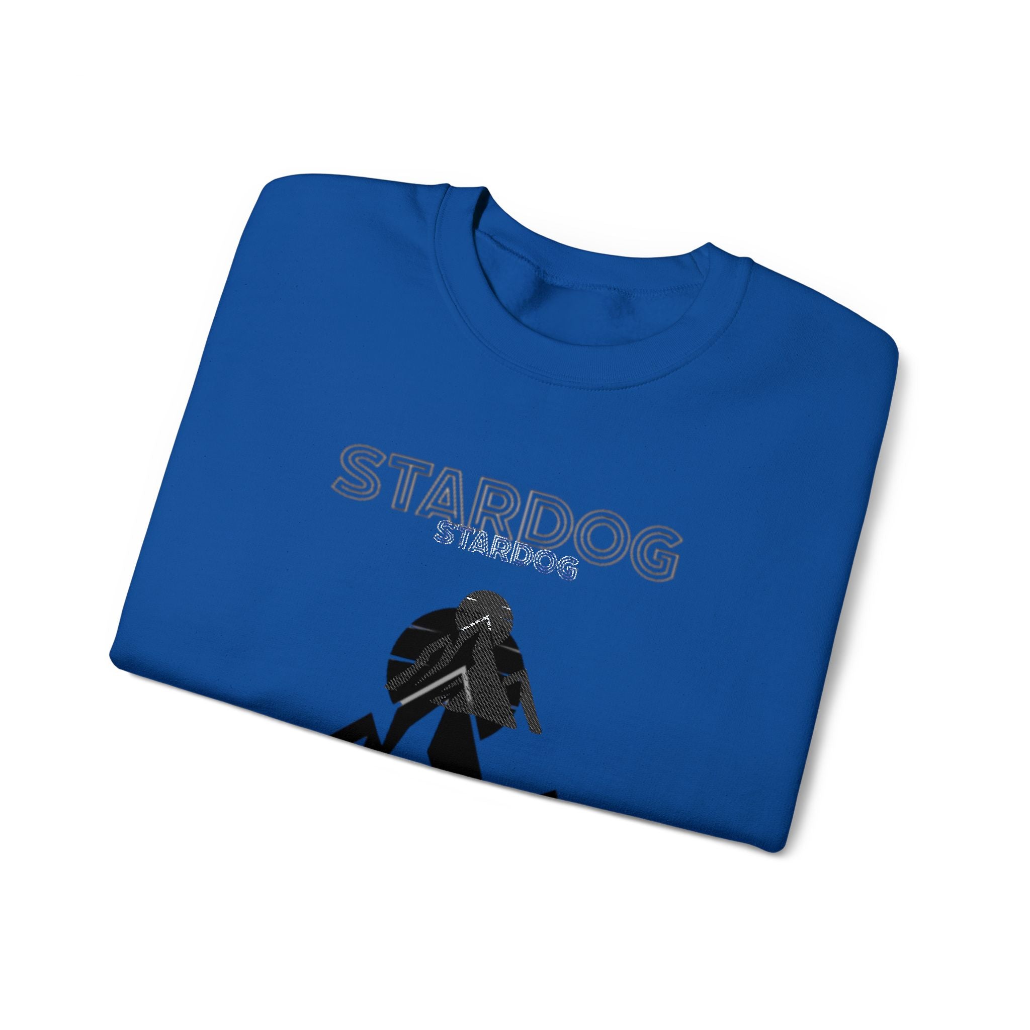 Minimalist 'Stardog' Graphic Sweatshirt — Monochrome Mountain Illustration