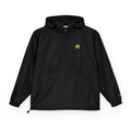 Packable Anorak Jacket — Sunny Yellow Outdoor Windbreaker with Small Graphic