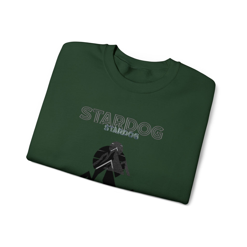 Minimalist 'Stardog' Graphic Sweatshirt — Monochrome Mountain Illustration