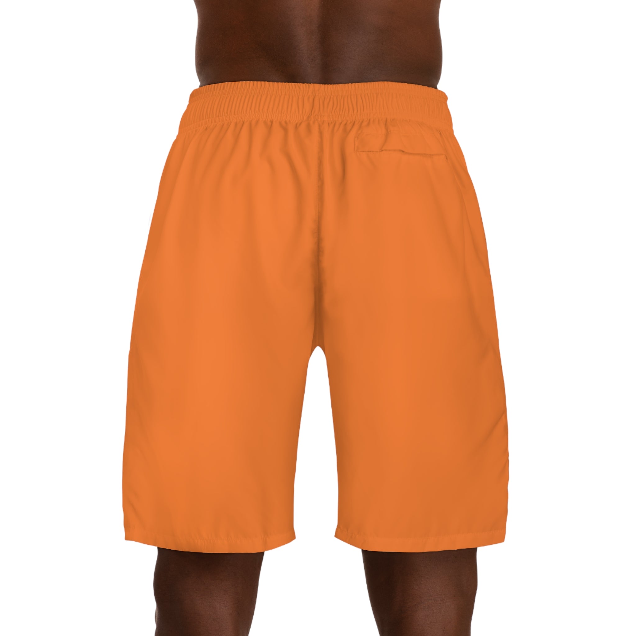 Men's Jogger Shorts — Orange 'Stardog' Logo Athletic Shorts