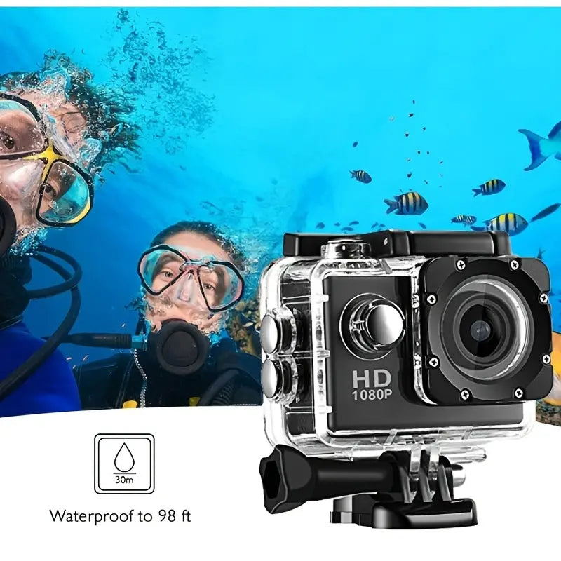 HD 1080P Sport Action Camera with 2-inch LCD Screen and Waterproof Housing-4