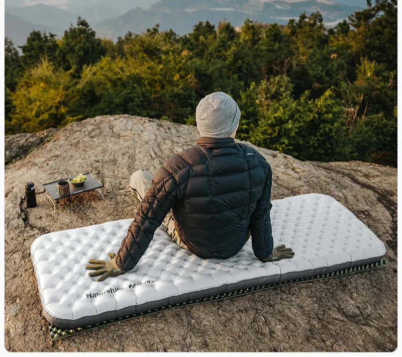 Inflatable 6.5 R-Value Thermal Air Mattress White for Cold Weather Camping-1
