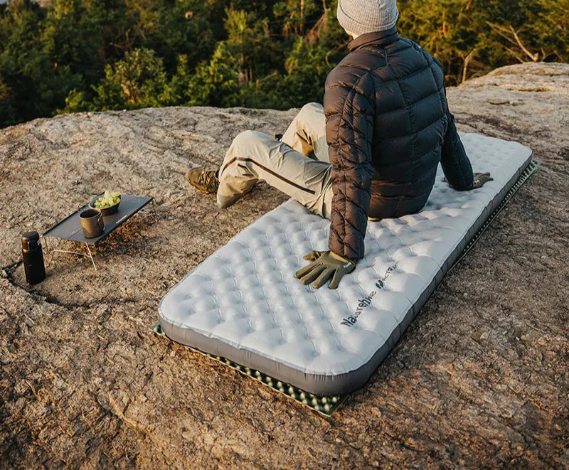 Inflatable 6.5 R-Value Thermal Air Mattress White for Cold Weather Camping-2