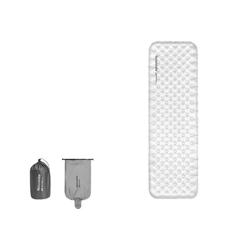 Inflatable 6.5 R-Value Thermal Air Mattress White for Cold Weather Camping-0