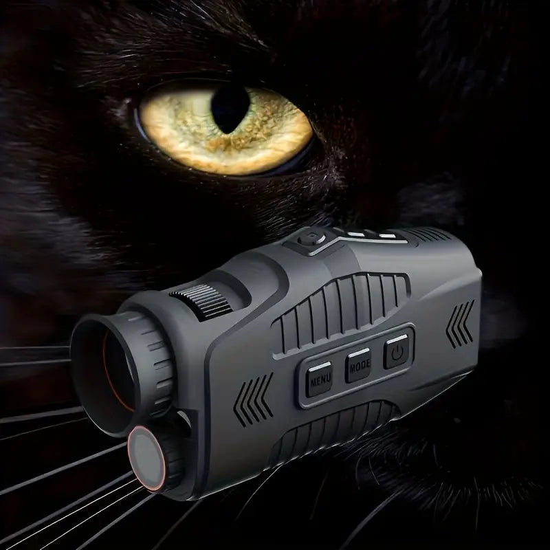 NNETM ABS R11 Night Vision Monocular - All Black Vision, 5x Digital Zoom, 984ft Range, 1080P Video, USB Charging-2