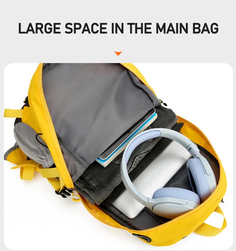 Green Lightweight 30L Hiking Backpack - Water-Resistant