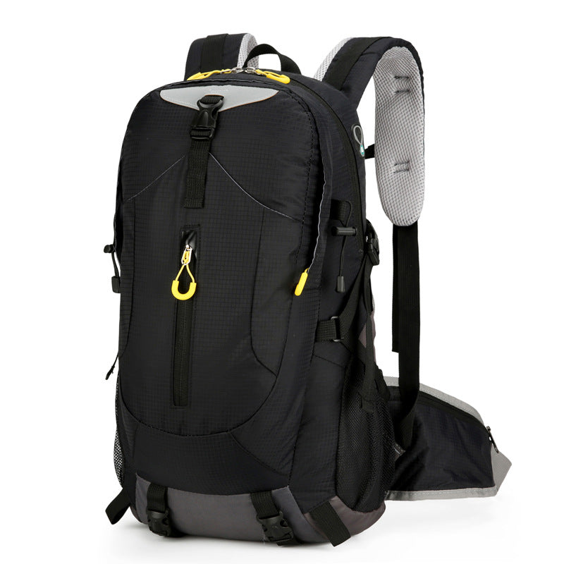 Black Lightweight 30L Hiking Backpack - Water-Resistant O