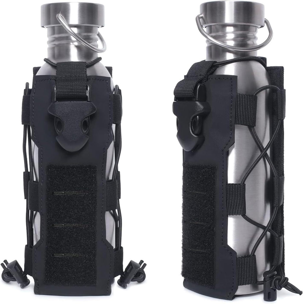 Black Adjustable Water Bottle Pouch