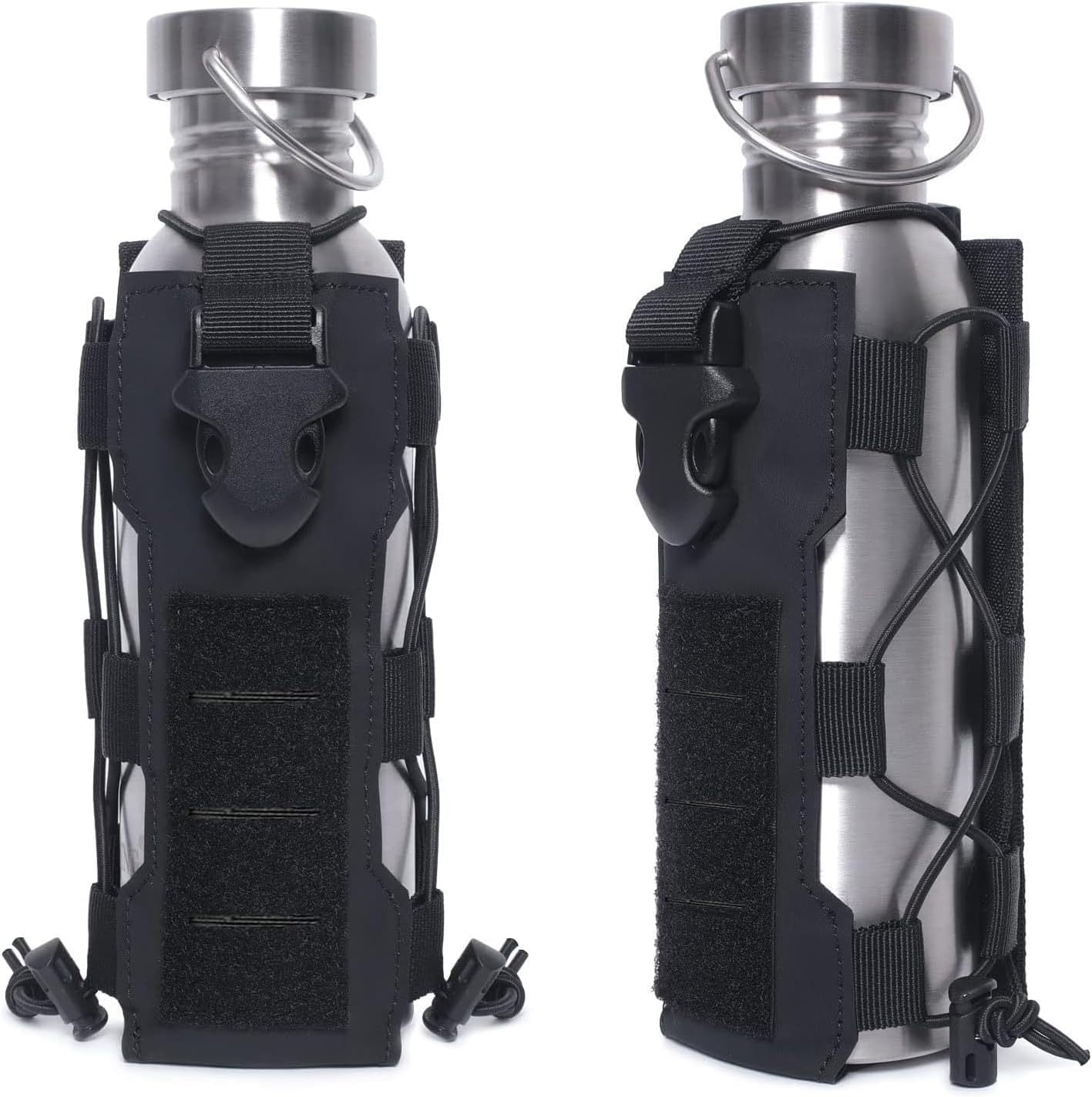 Black Adjustable Water Bottle Pouch