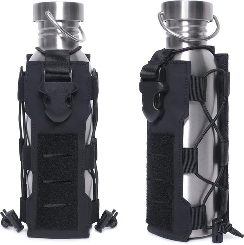Black Adjustable Water Bottle Pouch