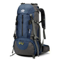 Dark blue 36-55L Outdoor Hiking Backpack - Durable Water Resistant