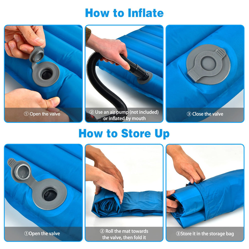 Inflatable Waterproof Sleeping Pad Lightweight Portable Camping Mattress-2
