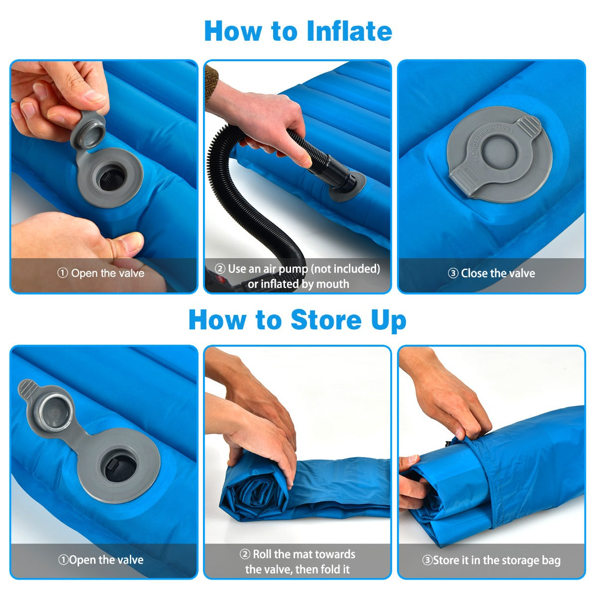 Inflatable Waterproof Sleeping Pad Lightweight Portable Camping Mattress-2